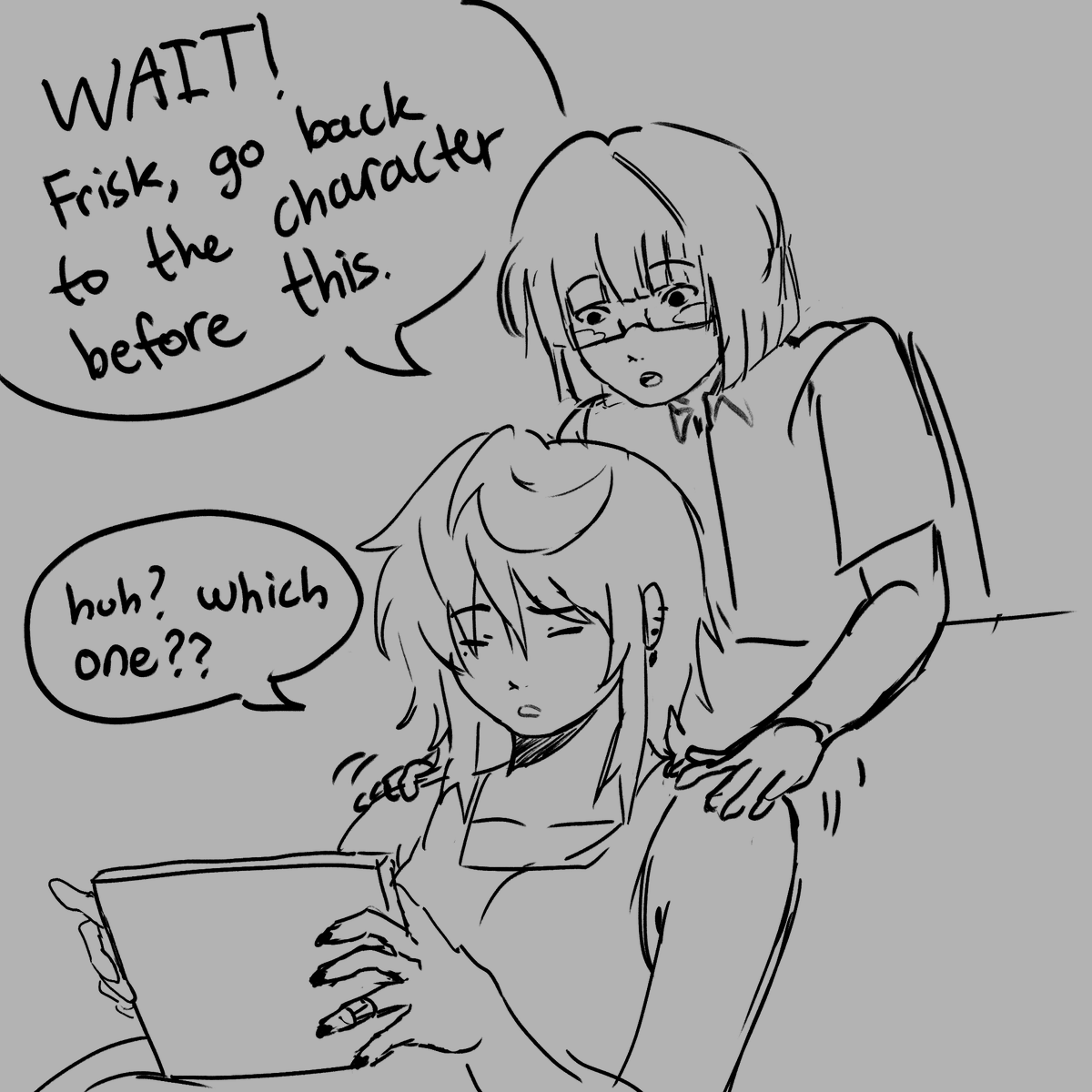 aldoesstuffz's tweet photo. How Chara got their haircut (3/5) #undertale https://t.co/G3qb7P9ZXt
