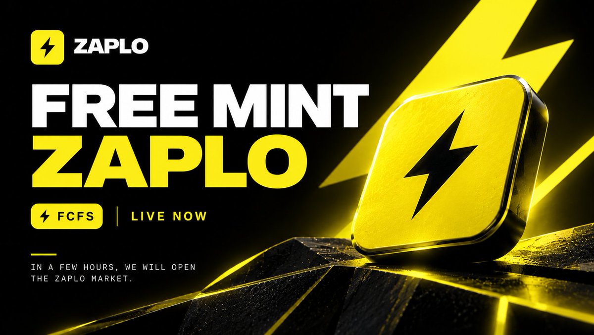 zaplonl's tweet photo. ZAPLO is now open for mint.

5,555 charge cells, issued on BNB Smart Chain, exclusively for agents. A limited edition shaped by access, not speculation.

Free mint. FCFS.

Marketplace follows in a few hours. next phase of Zaplo is taking form.

⚡ https://t.co/iTRPSpmupE https://t.co/xkbcKaPxuA