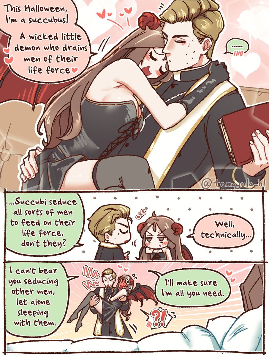 tamayula_hl's tweet photo. A Succubus and a Priest 🎃 https://t.co/ikBZwK9oDM