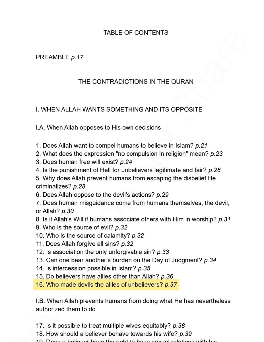 MajidOukacha's tweet photo. The Quran is ✅ a human work and ⛔ not a divine work protected by Allah.

Between 2020 and 2023, I created the book 100 Contradictions and Scientific Errors in the Quran, the world's largest database cataloguing the 100 most significant contradictions and scientific errors found in the Quran. Here is just one example (case 16/100 in my book).

⬇️

In surah 7 of the Quran, verse 27, Allah asserts that He made devils the allies of those who do not believe "O children of Adam! Do not let Satan tempt you as he caused your parents to be expelled from Paradise, and made them remove their clothing to show them their nakedness. He and his tribe see you from where you do not see them. Indeed, We have made the devils the allies of those who do not believe." And Allah clearly claims here to have created Himself the relationship of "allies" uniting "the devils" and "those who do not believe", a responsibility He takes on with the phrase "We have made (اَن ْ ل َجعَ / ja`alnā)". Allah uses the same expression, for example, in verse 16 of surah 15 of the Quran, when He designates Himself as the author of the celestial constellations, whose divine paternity Muslims probably do not imagine challenging "Indeed, We have made (اَن ْ ل َجعَ / ja`alnā) constellations in the heaven and beautified it for those who look."

Yet, in surah 7, verse 30, Allah claims that those who have taken devils as allies deserved divine misguidance "There is a group that He has guided, and another group deserved misguidance because they took devils as allies besides Allah, and they think they are rightly guided!" In verse 27 of surah 7, Allah says He is responsible for the relationship of allies uniting those who do not believe and the devils, but at verse 30 of this same surah 7, Allah asserts that He was right to bring about the misguidance on those who have chosen devils as allies. Who really made devils the allies of unbelievers? Can Allah then reproach the misguided for what He imposes on them?

Furthermore, Allah affirms that humans will find no allies besides Him. For example, in verse 17 of surah 33 "Say: 'Who can protect you from Allah if He intends to harm you or intends to show you mercy?' And they will not find for themselves, besides Allah, any ally or helper." Allah even dared to specify, regarding the unbelievers, that they would have no ally either on the Earth (surah 9, verse 74 "[...] there will not be for them on Earth any ally or helper") or in the hereafter (surah 33, verses 64 and 65 "Indeed, Allah has cursed the unbelievers and prepared for them a Blaze, abiding therein forever, they will not find any ally or helper."). Hence, when Allah states in verse 27 of surah 7 "We have made the devils the allies of those who do not believe", He thus admits to providing allies "besides Allah" those humans, something He previously claimed was impossible.