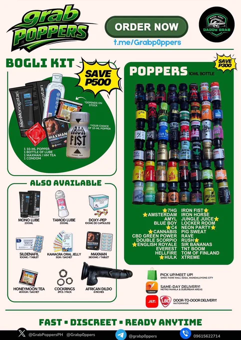 Image from Grab Poppers - Trusted and Quality Poppers💯 (@GrabXPoppers)