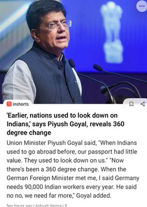 mediacrooks's tweet photo. Thats why I call @PiyushGoyal a brainless #KalmaKutta.. 360 means youre back where you are you MORON.. Its as stupid as saying Alaska is 24 hours behind Ahmedabad... Hahahaha... It cant be you idiot.. And Indian passport is still ranked around 85 &amp; and worth garbage only.. https://t.co/zdr4q4ayXV