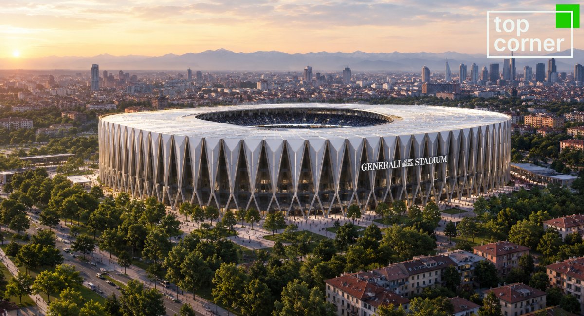 _topcorner's tweet photo. Inter and AC Milan Unveil €2.3 Billion Generali Stadium Plans

Read more: https://t.co/fMmwTpX1Y6
#ACMilan #Inter #GeneraliStadium https://t.co/gyOOge6zl9