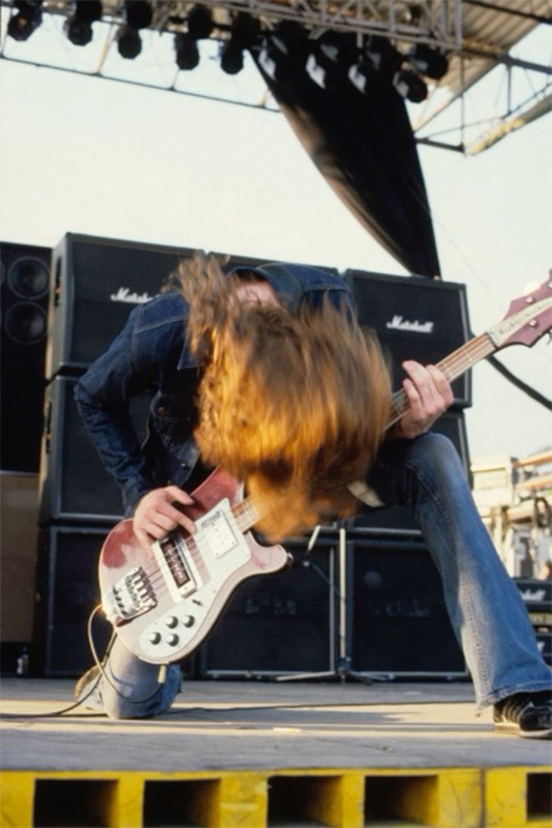 DoomDonut2000's tweet photo. Cliff Burton at the Breaking Sound festival August 29th 1984 https://t.co/Q4sxKNVrQ2