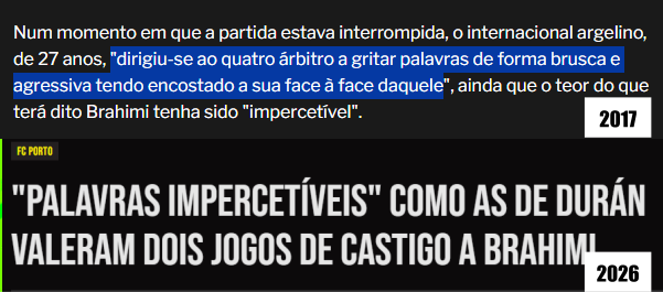 CurtaVermelha's tweet photo. O FC Porto está a tentar utilizar a falta de memória do que aconteceu há nove anos para resumir um «dirigiu-se ao quatro árbitro a gritar palavras de forma agressiva tendo encostado a sua face à face daquele» somente em "palavras impercetíveis".

Já vimos estes truques antes. https://t.co/mWoULP5jhM