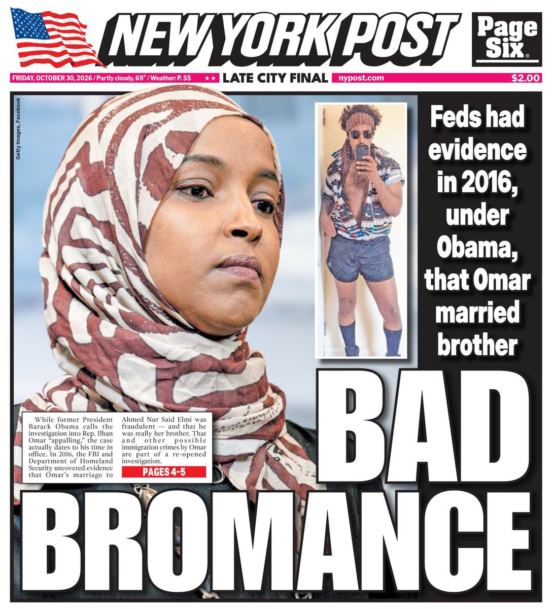 mickitiki's tweet photo. Back in 2016 during Obama’s administration the FBI and the Department of Homeland Security found evidence at the time that Omar married her brother to help him secure immigration status. The government has known the truth and yet she still walks free, votes, and campaigns while holding office in our government. This is beyond outrageous it’s treason. @FBIDirectorKash Arrest and remove.