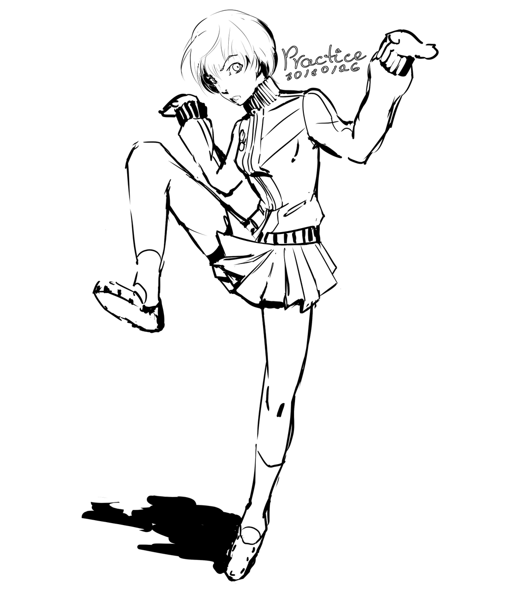 RianDr4w's tweet photo. Chie Satonaka - Pose Practice📺
#Persona4 https://t.co/7J3zVzLHnn