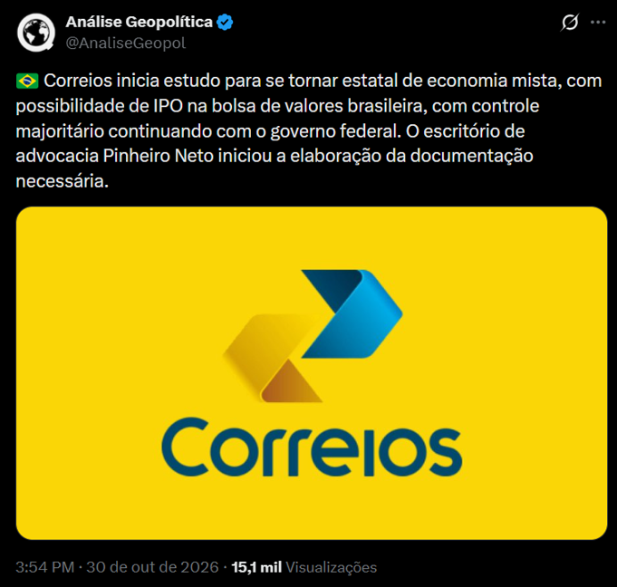 ErikaMdaVeiga's tweet photo. “Curioso” que tenham contratado o Pinheiro Neto, com escritório em Palo Alto🇺🇸 especializado em Vale do Silício, para a privatização dos Correios🇧🇷.

São clientes do Pinheiro Neto a Amazon🇺🇸 de Jeff Bezos e o Mercado Livre🇦🇷 (PayPal Mafia🇺🇸🇮🇱), ambas empresas cobiçosas da> https://t.co/Qk4LZ1sTSI