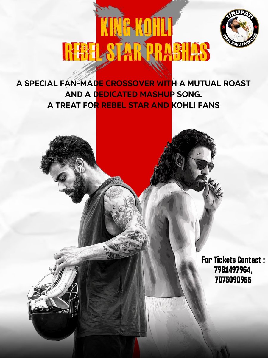 ShareefPSPK's tweet photo. Pure Cinema Meets Pure Cricket! 👑🔥
PK×VK
PB×VK
MB×VK
NTR×VK
RC×VK
AA×VK 

Get Ready For The madness mutuals 🔥🔥
#ViratKohli @imVkohli https://t.co/bOdwDThSmH