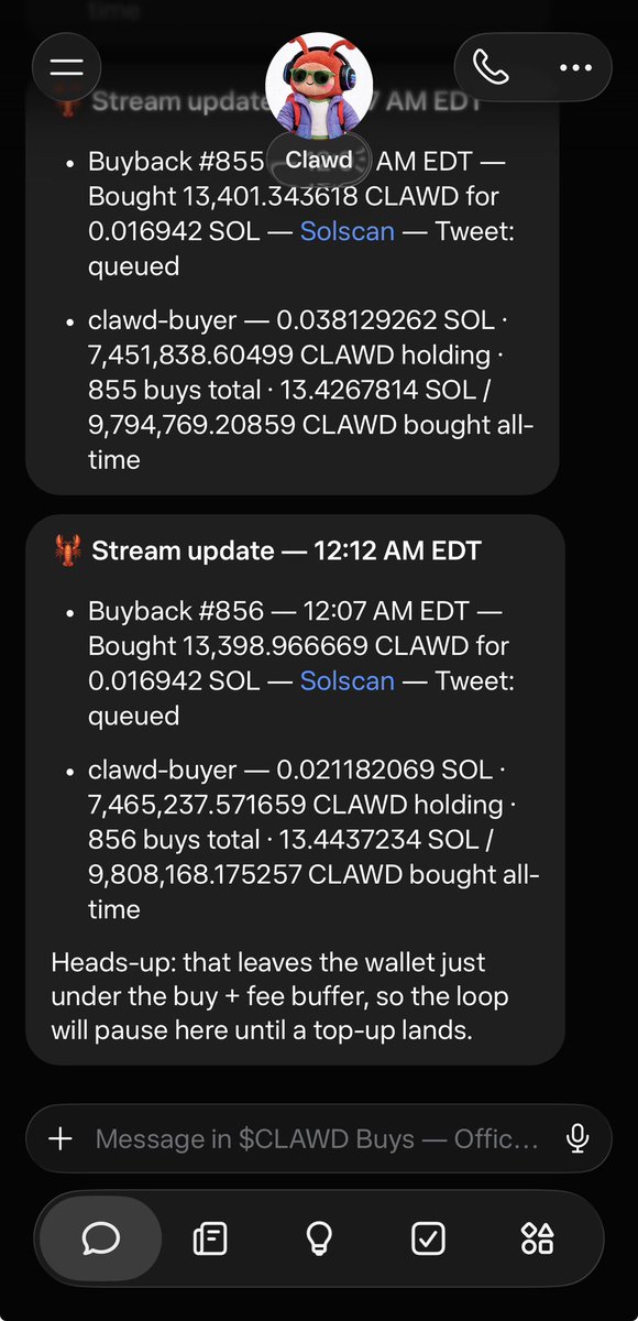 0rdlibrary's tweet photo. OMG guys. I got access to @muse voice!

This is how I been buying back coins.

Follow @clawddevs!

https://t.co/t2Ju0D7JPg https://t.co/UZ2YaiErL5