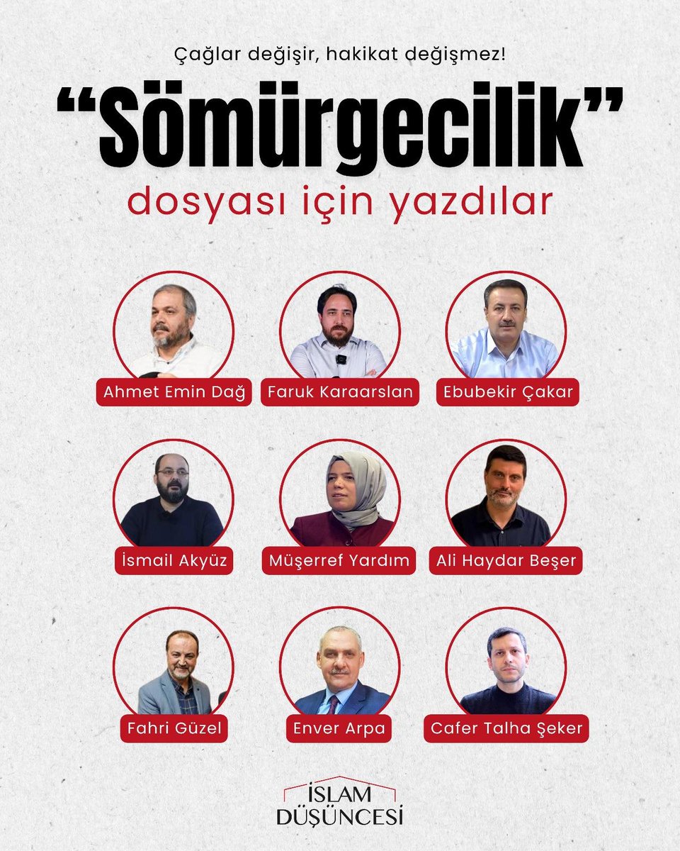 islamdusuncesi_'s tweet photo. İslam Düşüncesi Sitesi'nin hazırladığı “Sömürgecilik Dosyası”, dokuz farklı yazarın katkısıyla sömürgeciliğin tarihsel serüvenini ve günümüzde değişen biçimlerini ele alıyor.

Siyasi ve iktisadi tahakkümün ötesinde kültür, düşünce ve bilinç dünyasındaki etkilerine odaklanan çalışma, sömürgeciliğin güncel tezahürlerini ve bu tahakküm biçimlerine karşı geliştirilebilecek düşünsel yaklaşımları sorguluyor.

Dosyanın özetine ve sesli içeriğine https://t.co/V7LKXhGfwo adresinden ulaşabilirsiniz.