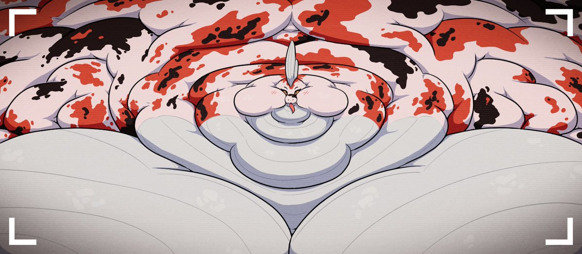 Trooperatnight's tweet photo. Whale sized fish anyone? A beautiful blob YCH I got from Mexifurfoof over on the blue site with my oc Diantha!
#fatfur https://t.co/IRBYfJJmcT