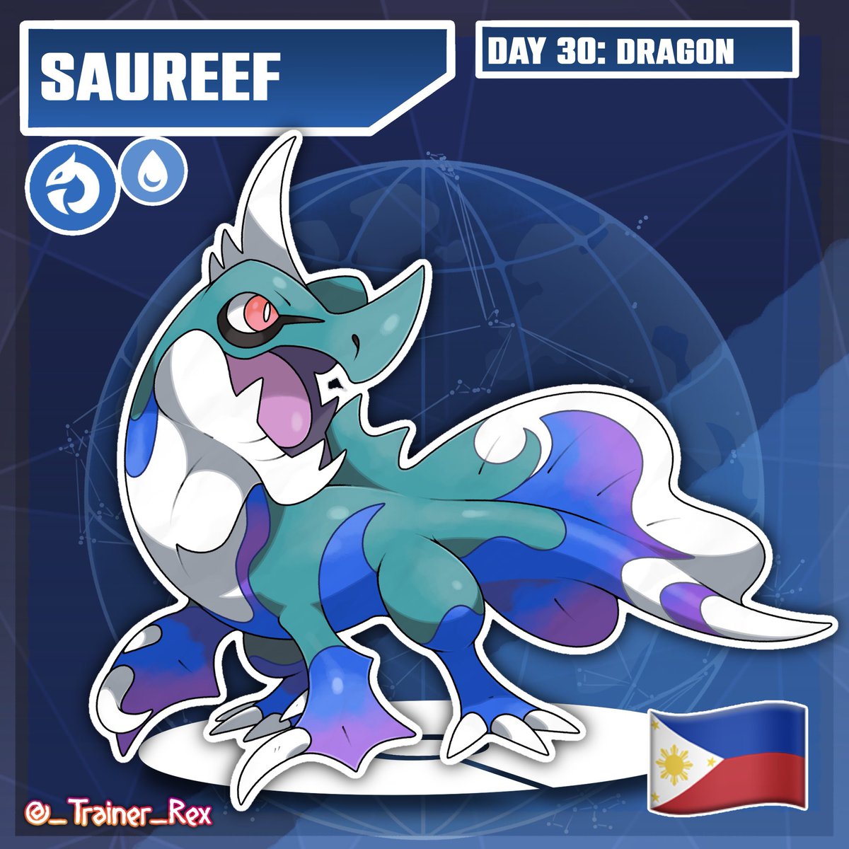 _FedeRex_'s tweet photo. Faketober 2026 Day 30: Dragon+Philippines
Saurain (Sauro+Rain)

Type:Dragon/Water

Saureef (Sauro+Reef)

Type:Dragon/Water

Saurpent (Sauro+Serpent)

Type:Dragon/Water https://t.co/9Nl5ORNEJn