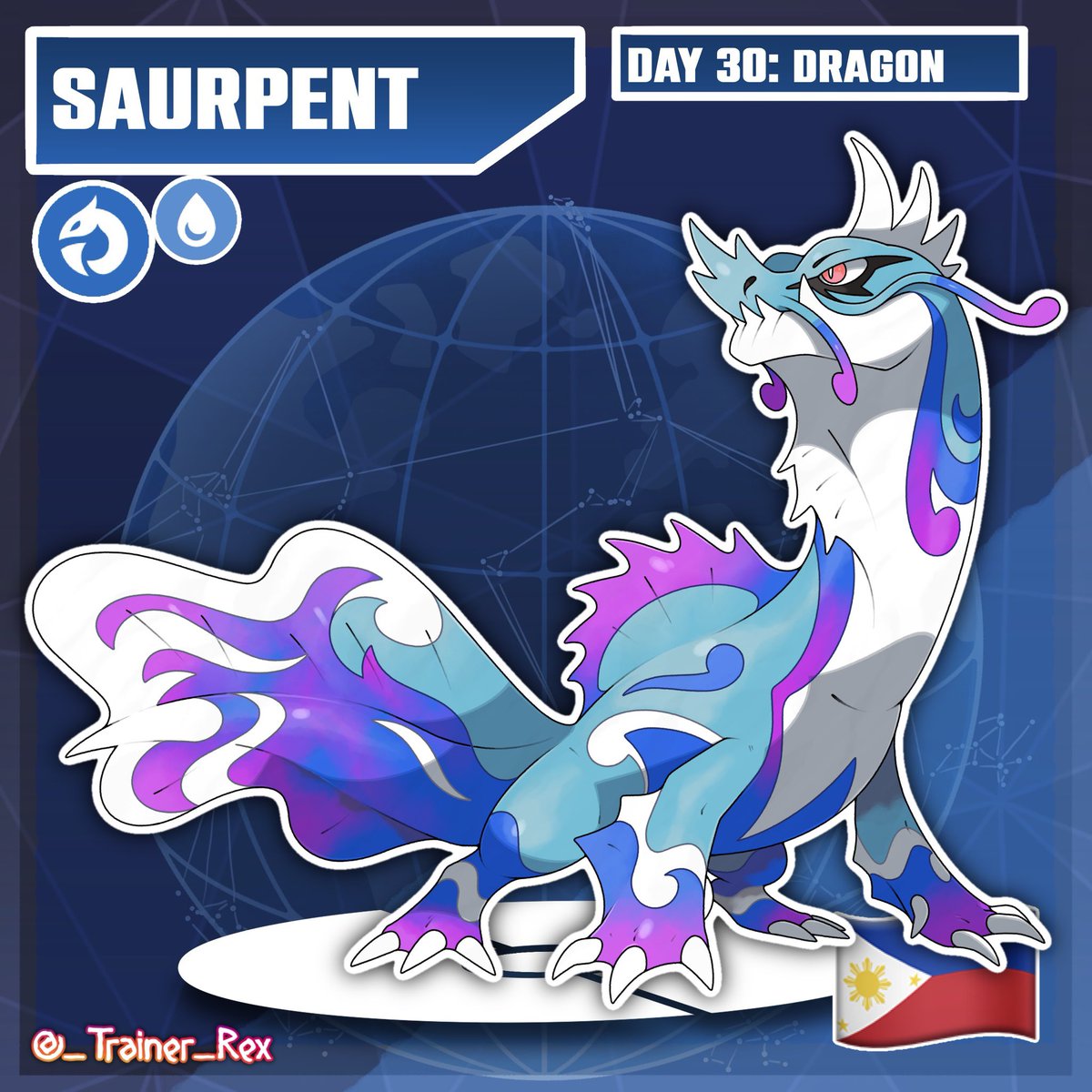 _FedeRex_'s tweet photo. Faketober 2026 Day 30: Dragon+Philippines
Saurain (Sauro+Rain)

Type:Dragon/Water

Saureef (Sauro+Reef)

Type:Dragon/Water

Saurpent (Sauro+Serpent)

Type:Dragon/Water https://t.co/9Nl5ORNEJn