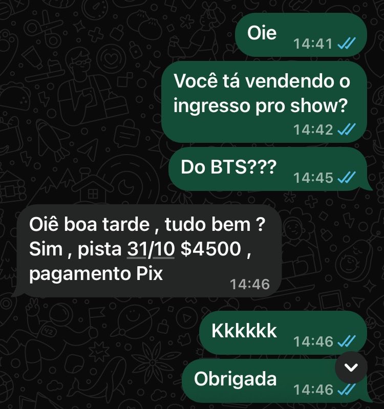 ibskassandr4's tweet photo. 4 mil em um ingresso que foi 750 Ahh vai se fuuuu  só no Brasil pra ter isso 🙄
Tag, BTSnobrasil vendo ingresso,compro ingresso https://t.co/M9HOeSMhFu