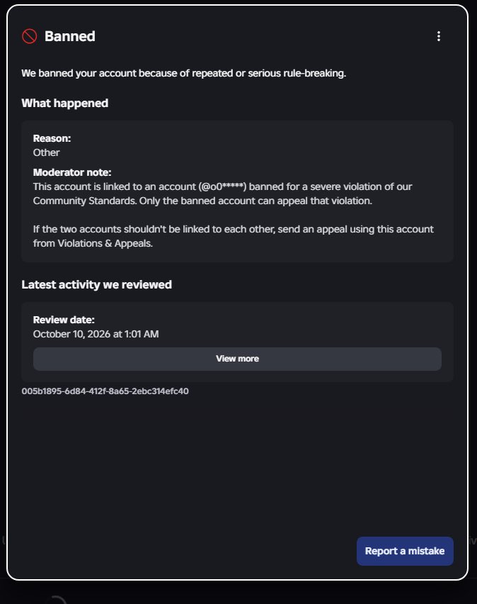 vri_tra's tweet photo. Day 20 since my ban. During the time I investigated my ban, I found someone who used to have the same user, (my ban is the first one) same time and same reason. But we were on two different countries. After a couple of days, their linked user got changed to something different… https://t.co/5SOOY6sThw
