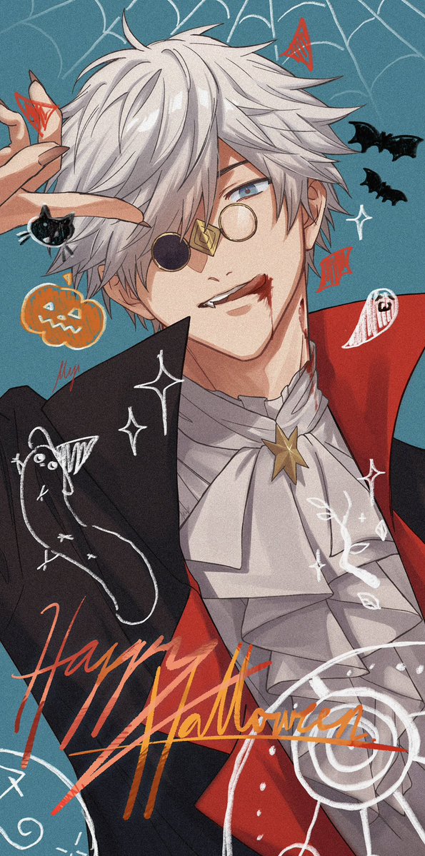 MUJIyx's tweet photo. Who wants to offer up their blood to a thirsty vampire on Halloween?🩸🎃 #とんがり帽子のアトリエ https://t.co/7q1XkACWEE