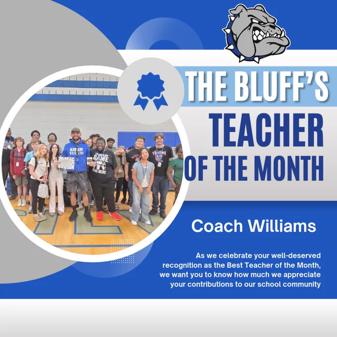Coach Williams teacher of the month
