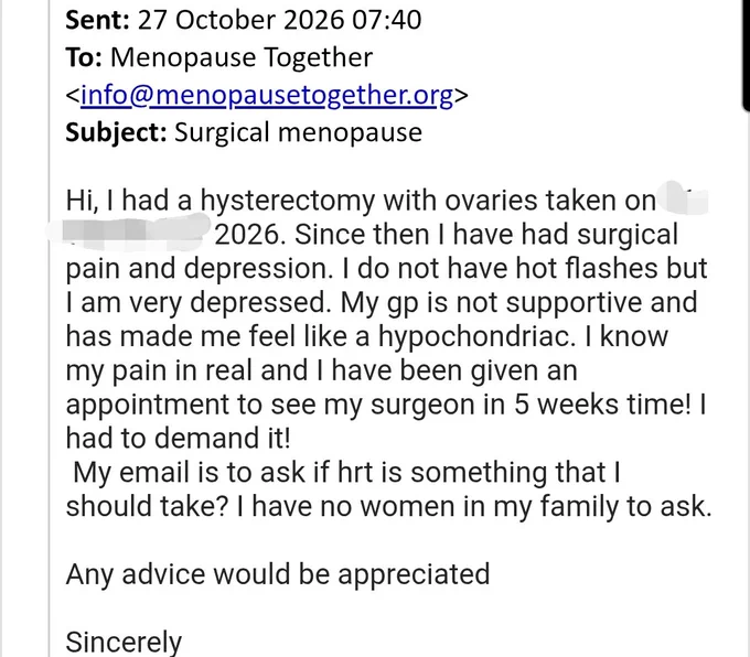 Image from Menopause Together NI (@MenopauseNI)