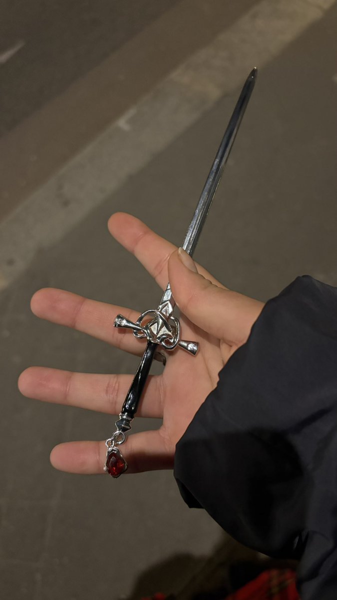 eida_twt's tweet photo. les gars j’ai acheté une épée pour attacher mes cheveux mdldjflrkrjjrr c les meilleurs 5€ de ma vie j’ai pris 500 points d’aura https://t.co/mHKqPlmnWp