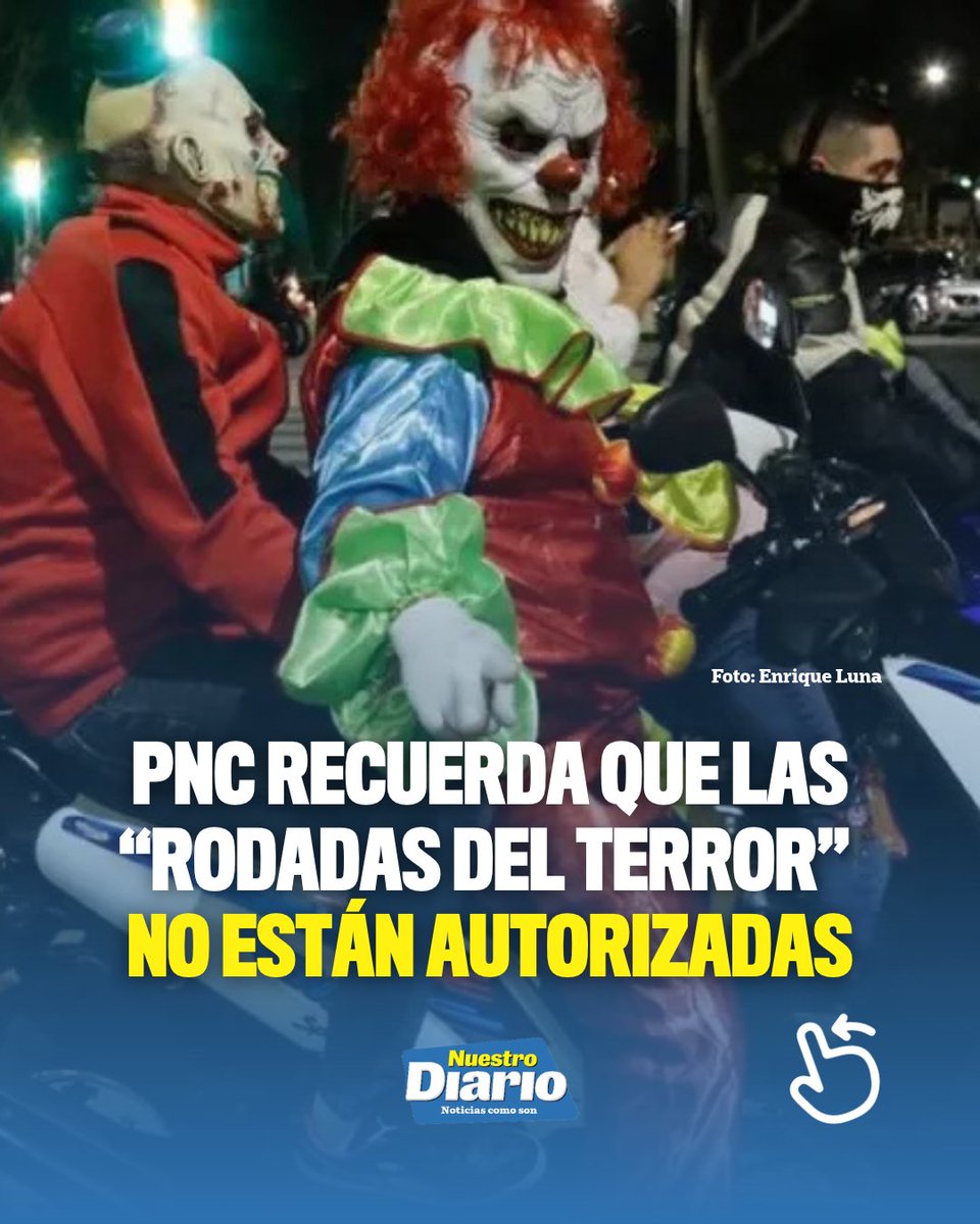 🚨🏍️ PNC RECUERDA QUE LAS “RODADAS DEL TERROR” NO ESTÁN AUTORIZADAS 🏍️🚨 #PorSiNoLoViste El Departamento de Tránsito de la PNC informó que ninguna activida…
