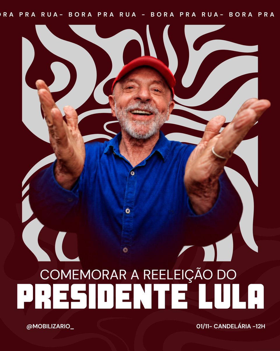 iMobilizando's tweet photo. VAMOS TOMAR AS RUAS NOVAMENTE!

📅 01/11 | 12h
📍 Candelária – RJ

Pelos povos indígenas, pelo direito ao segundo turno no Rio de Janeiro e para celebrar a reeleição do nosso presidente Lula!

Prepare os cartazes, organize as bandeiras, chame os amigos e venha ocupar as ruas! https://t.co/8DC5WsbYxT