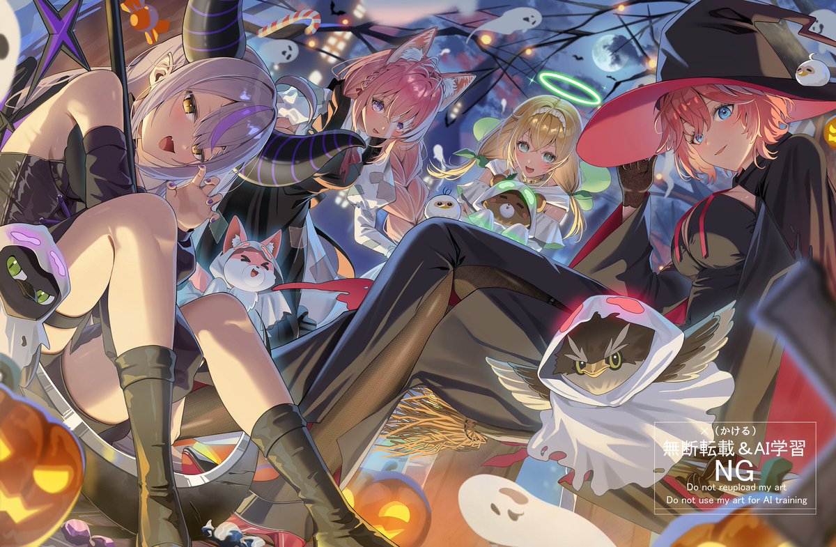 LaplusDarknesss's tweet photo. ⟡👻 Happy HoloX Halloween 🎃♩ https://t.co/O3DgAZbcup