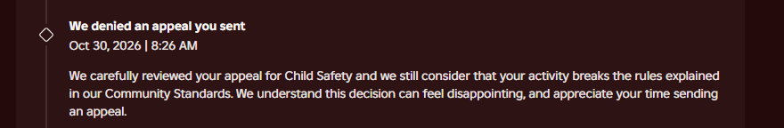 Darkner_Ralsei's tweet photo. They fucking gave me the same ban message. I can no longer appeal cuz of this AI shit, My poor account gone to waste cuz of this shitty ban wave. Do i still have a fucking chance atleast? What can i do now?  #ROBLOX #robloxbanwave #robloxban #unfair https://t.co/ebHjJtscPf