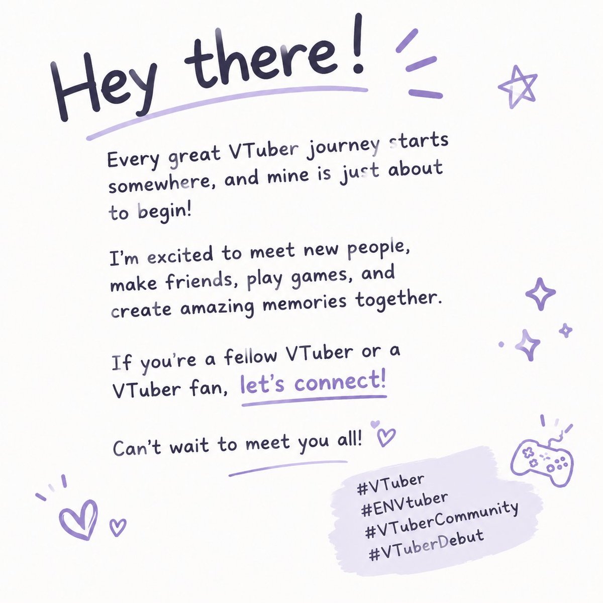 NoxelleLunara's tweet photo. Hey everyone! Excited to meet new friends connect with fellow vtubers and make amazing memories together!

#VTuber #ENVtuber #NEWVTuber https://t.co/ny7J4iAQtC