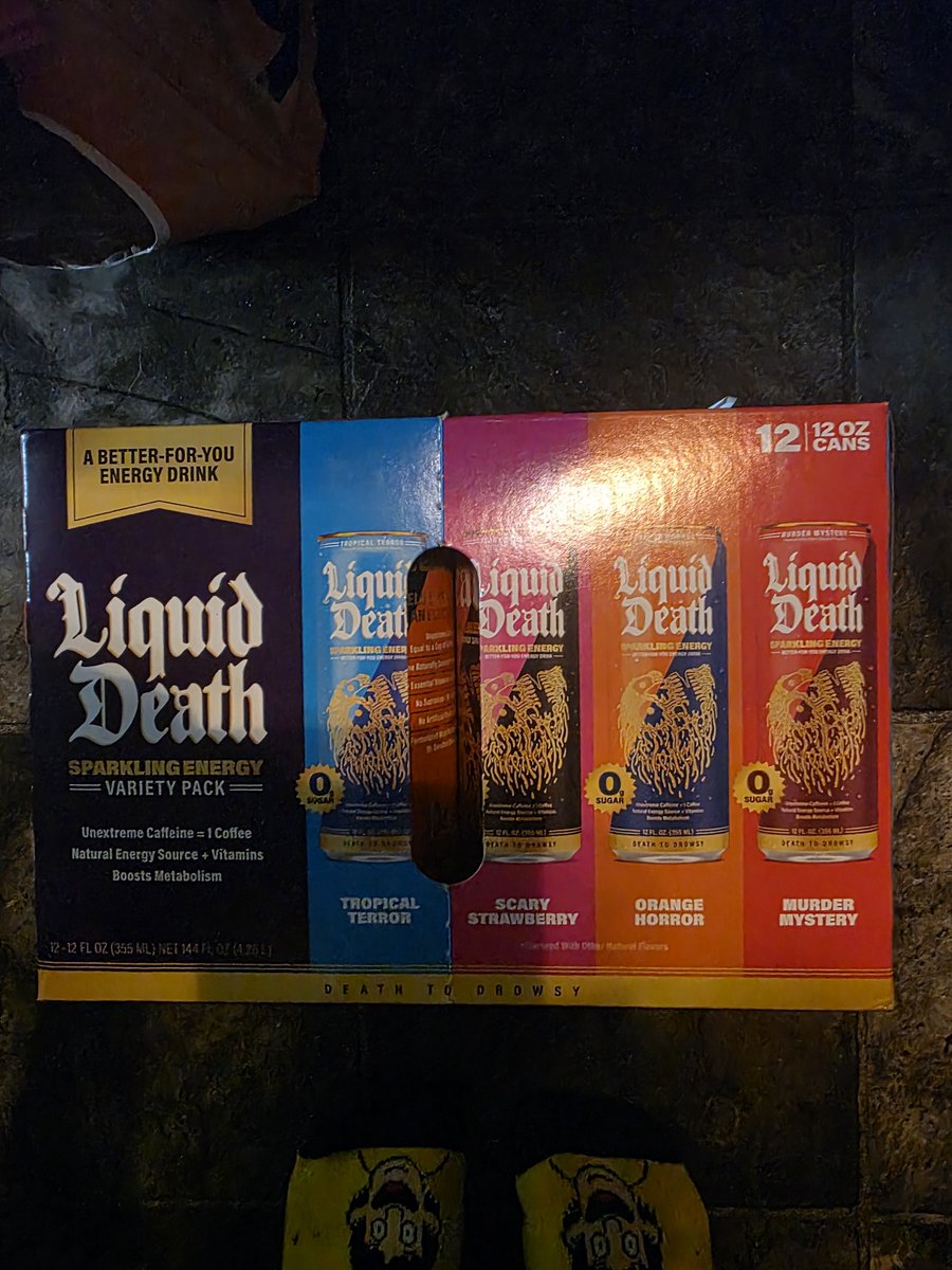 Toxictechnox's tweet photo. Im not obsessed with liquid death no lol. Plan on getting more soon. @LiquidDeath https://t.co/O4N1fsleiz
