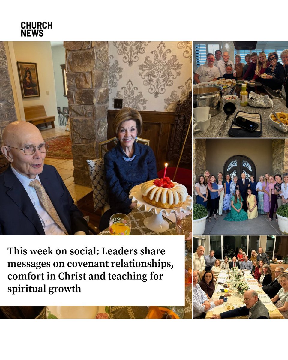 the_churchnews's tweet photo. This week on social media, President Dallin H. Oaks shared his gratitude for families, Elder Neil L. Andersen posted about finding hope through the Savior and President Camille N. Johnson wrote about the power of covenants. https://t.co/e5Rd3xmR7J