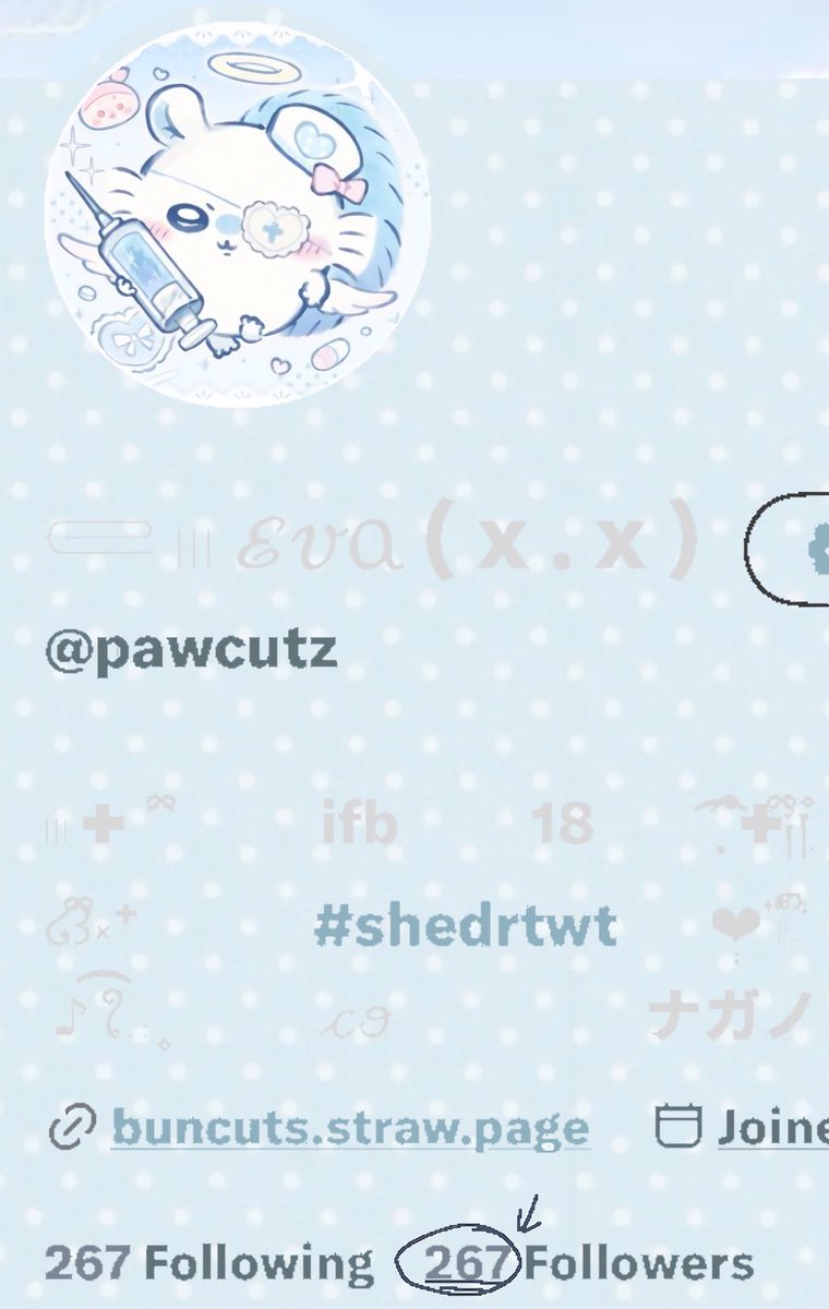 pawcutz's tweet photo. ݂₍₋︨︡ₒ₋︧︠₎݃𓈒ֵ۫ ݁      67   heh   thank   u   all   oomfs https://t.co/qXxruBCqmQ