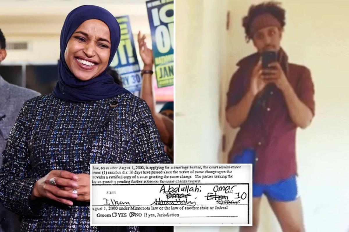 nypost's tweet photo. Ilhan Omar was so confused by marriage to 'brother' she crossed out her own name twice on official application https://t.co/Keyc6YqjVS https://t.co/SB7aoYykaX