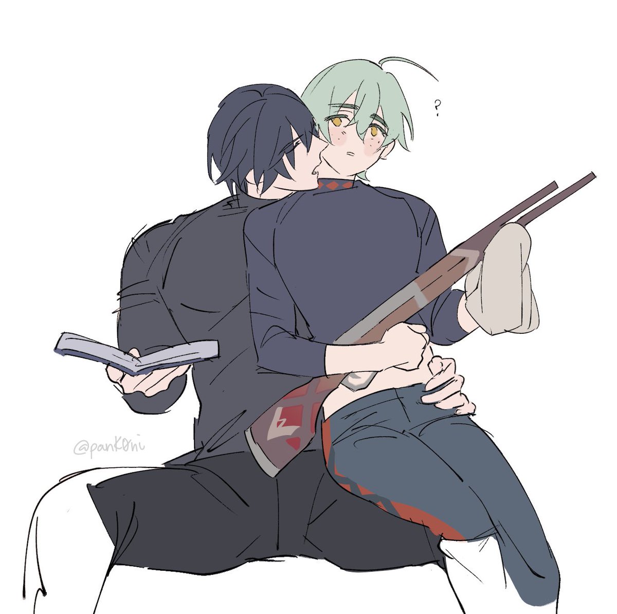 panK0ni's tweet photo. #valyosha his lack of jawline https://t.co/kdYpFB9jI7