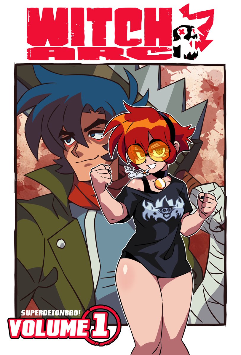 SuperDeionBro's tweet photo. Happy Friday! I drew a "What-if Manga" cover for #WitchArc ! Features a special "Lounge Eden" variant too!🍎🔥 https://t.co/TSpanI7Yy5