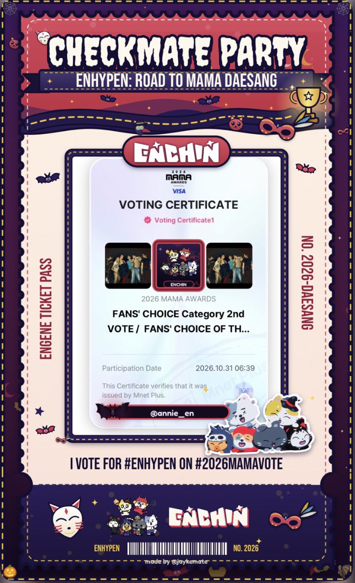 sunixx0924's tweet photo. D-4 VOTE ENHYPEN NOW ON MNET!🚨🚨

1 RT = 1 VOTE

vote #enhypen on #2026MAMAVOTE 🍀🏆 https://t.co/NsswvWrQrN