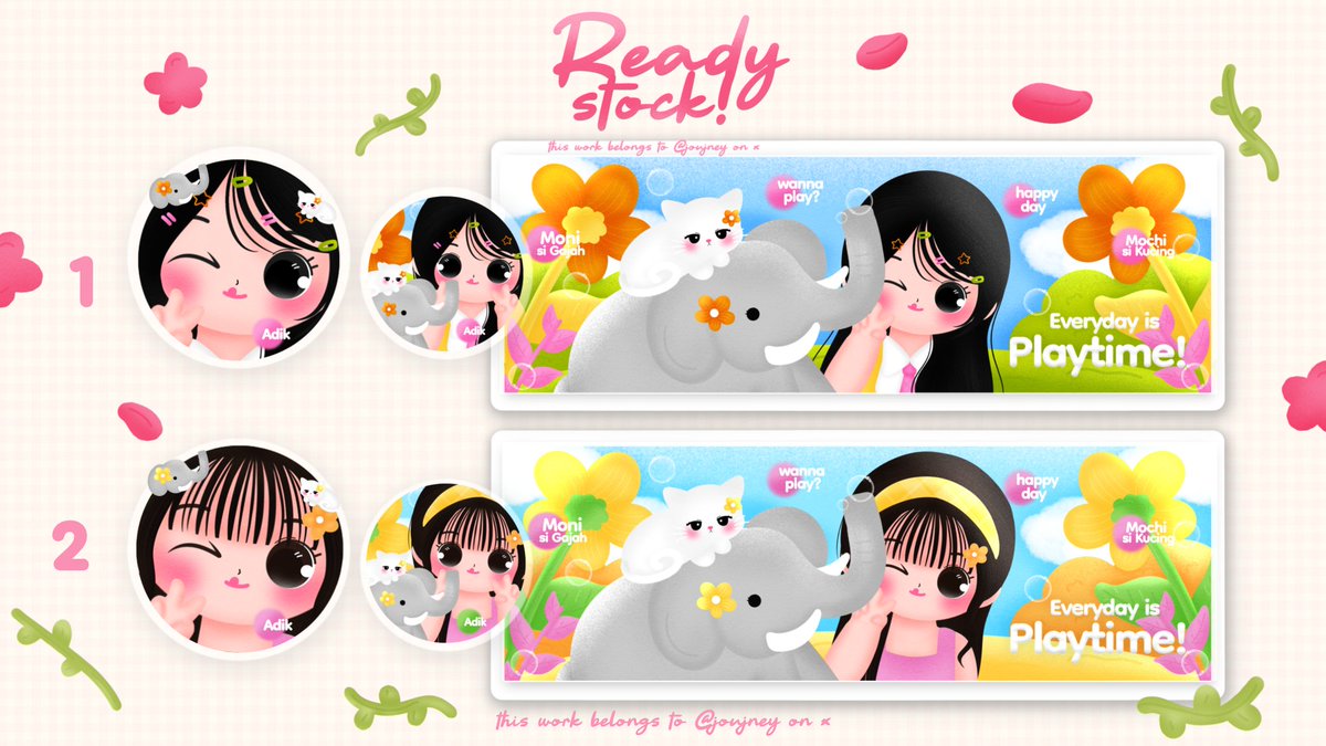 joujney's tweet photo. siang! aku ada 20 layout chibi ready stock 👋🏻👀 silakan geser dan scroll iaa! #bealanja

☘️ free retext 
☘️ x only 38k
☘️ bisa bundle / resize wabis dan qr deco

langsung dm dan sebut nomornya yaa >< maaciii! 🌼🐘 https://t.co/vWpam99ZhR