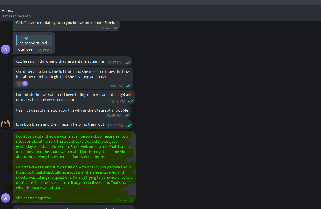 ShayReceipts's tweet photo. Thread post
Funny how she claims she ghosted me when I was the one who left her on read.begged me to help file a report against a guy she claimed doxxed her,asked for my vote,tried desperately to stop TS from going back to him because she feared the truth would get back to him https://t.co/hqSt7zVa77