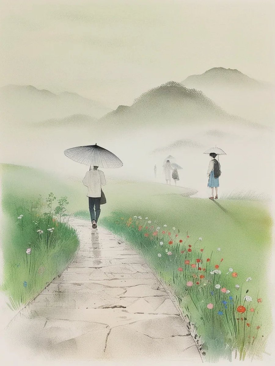 luri_ku's tweet photo. [稚な妹との、雨の日の帰り道。傘の端、たまに肩が触れ合う温度が、今日もなんだか特別だ]， https://t.co/a9LxnEvYyk