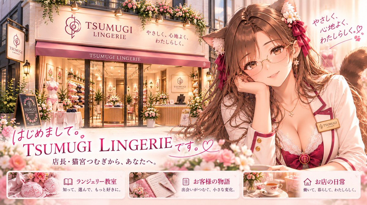TSUMUGILINGERIE's tweet photo. @G4rGBOuEPQ5INUH 本店からオーナーが表舞台に出てきましたからね(笑)

別垢で活動してたけど、Xアカウント2つは面倒すぎたので🐱 https://t.co/L9w5y52NPq