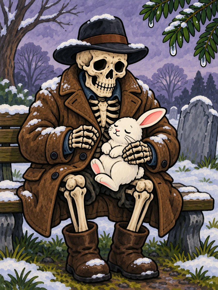 silbrio's tweet photo. A quiet companion and a candlelit cake. Halloween has room for the soft-hearted too. 🎃 #HalloweenArt #AIArt https://t.co/Fm1wdX1UHD