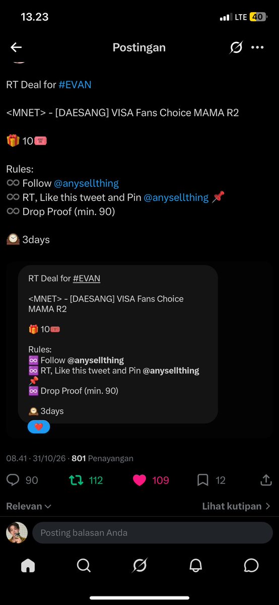erviynn's tweet photo. @twoevxn @anysellthing Done, for #EVAN https://t.co/PPvLfxMtar