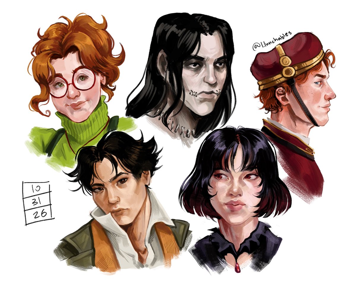 l_lunchables's tweet photo. deadlock portraits | #deadlock 

i tried to draw them all more realistically! https://t.co/l2qShaAc34