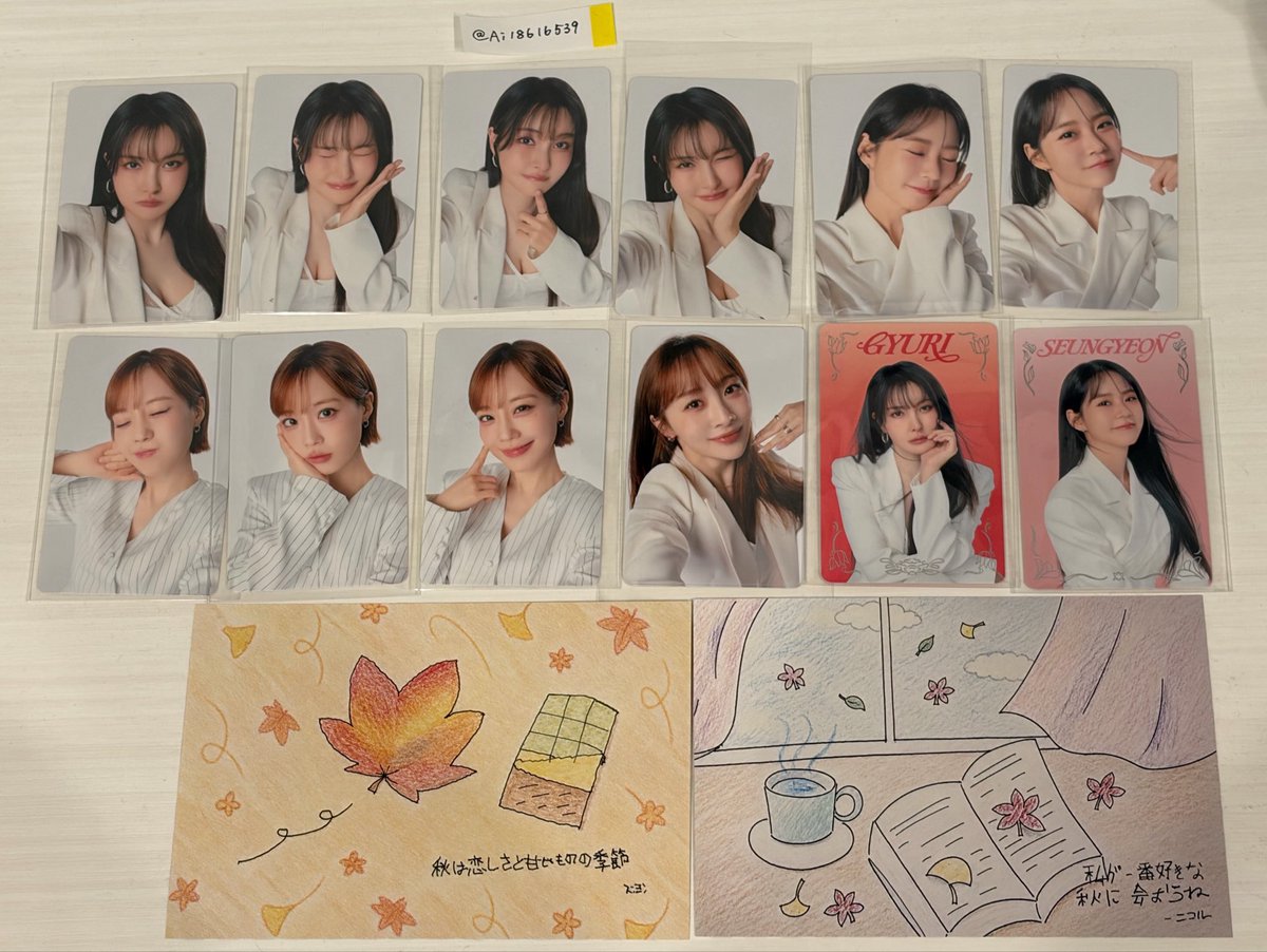 Ai18616539's tweet photo. KARA 交換 トレカ ポストカード FANCON 2026
譲:写真1枚目(ギュリ、スンヨン、ニコル、ヨンジ)
求:同種写真2枚目、手書きポストカードは同種ジヨン

郵送交換📮まとめて交換いただける方を優先させていただきます。
お心あたりのある方リプ、DMまでお待ちしております🙇‍♀️ https://t.co/5YTwwkSNXs