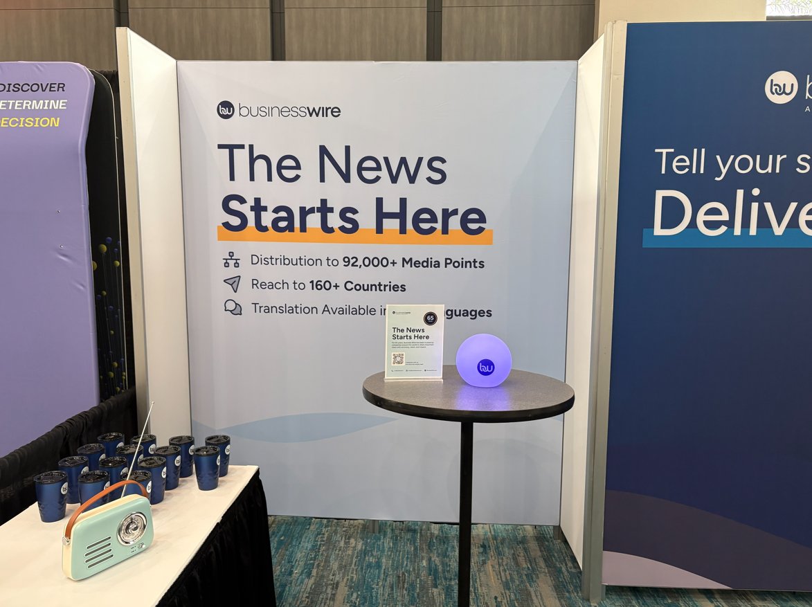 BusinessWire's tweet photo. Business Wire is at #PRSAICON 2026! 🎉 Stop by Booth 100 to connect with our team, share your communications priorities, and join our Live Communications Pulse. https://t.co/7m5qKi93ms
