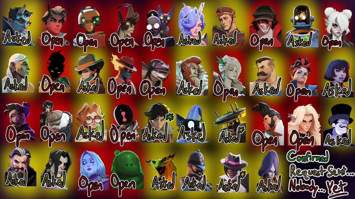 horceror's tweet photo. yo. 
I'm making an interview series for DEADLOCK
Mystics of New York.

Who do YOU think should be interviewed for each hero?

I have a couple of ideas rn- I just want to exhaust the possibilities. Replies w/ names AND REASONS why AS WELL as retweets would be GREATLY appreciated! https://t.co/GQtaUbhQiT