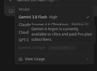 Millsydev's tweet photo. This has to be trolling, Still dont have access on a PAID account. @antigravity starting to feel scammed. Me using Antigravity has a Expiry date...So far im not impressed.  Cancellation incoming i thing. Back to Opus I go. https://t.co/MhEPOABlHD