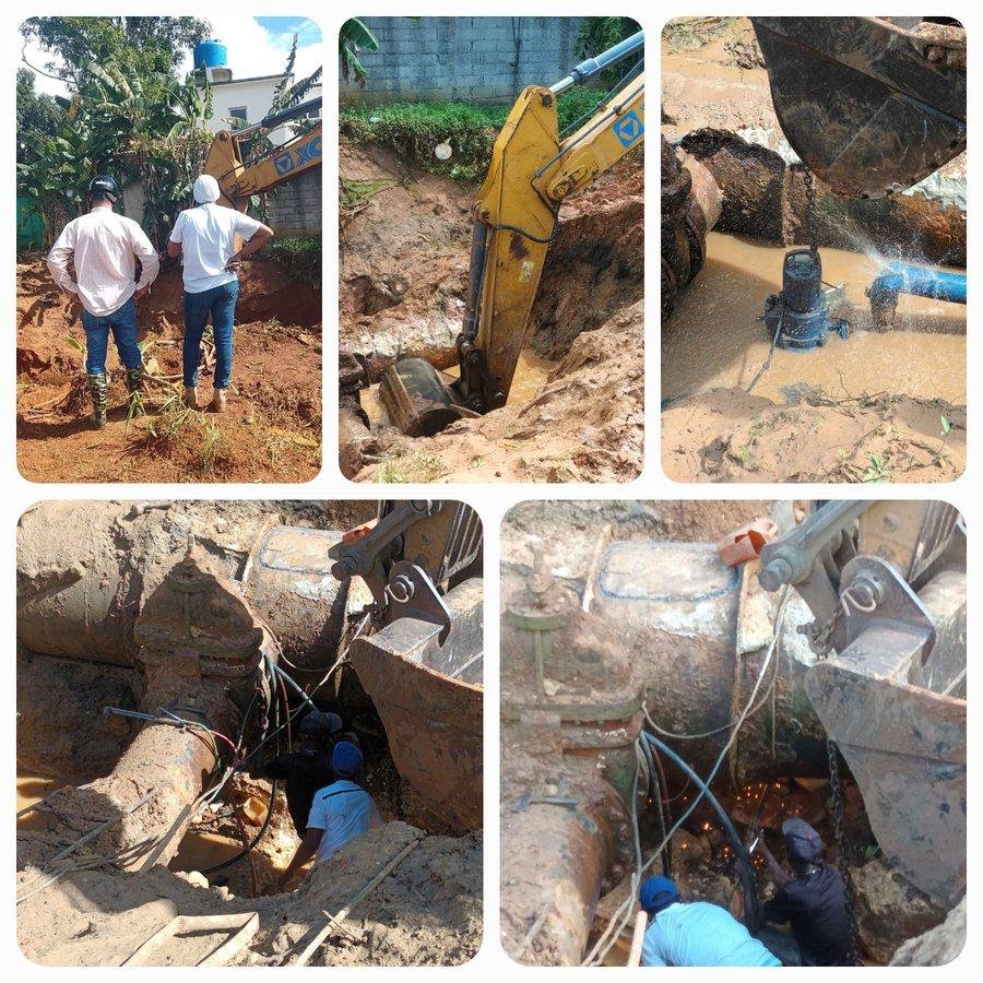 MisaelSNTC's tweet photo. Se trabaja por el personal especializado de acueducto para solucionar la rotura en la conductora de 41 pulgadas en el sistema de bombeo Cosculluela. La avería afecta los municipios de Playa y Marianao.
#LaHabanaViveEnMí 
#LaHabanaDeTodos https://t.co/MmBO0D4BuY