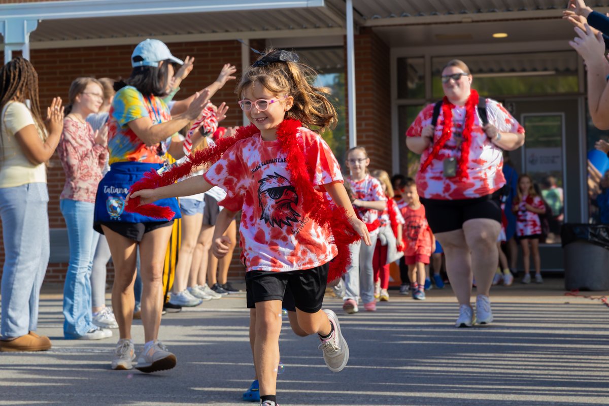 WCSedu's tweet photo. Fairview Elementary students crossed the finish line with pride during the school’s annual Hawk Walk event October 9. With support from parents, teachers and Fairview High students, the Hawks sped around the track while music from the DJ booth kept the energy high. https://t.co/p80yAz7olo