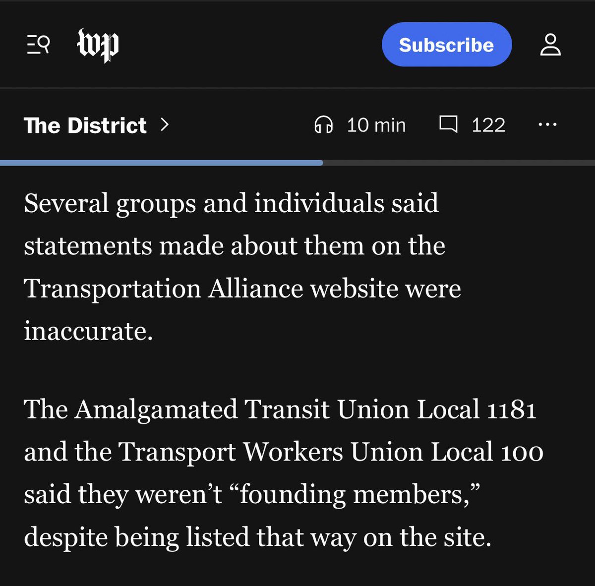 wholemars's tweet photo. Uber is so fucking shady. 

The so called “People’s First Transportation Alliance” is actually funded by Uber. A more accurate name would have been the Uber First Transportation Alliance. 

They are hiding the fact that they’re funding this anti-autonomy group, and listed a bunch of “founding members” of the group that had no clue their names were being used! 

They just organized a protest against a bill that would bring autonomous driving to DC in 2028, demanding human drivers be required well past then. DC is such a critical city for autonomy, because we need congress to be able to try the technology for themselves. The fact that they can’t is holding federal autonomy legislation back. 

Fuck Uber and everyone involved in this group. They want people to die so they can make money continuing to exploit their drivers.